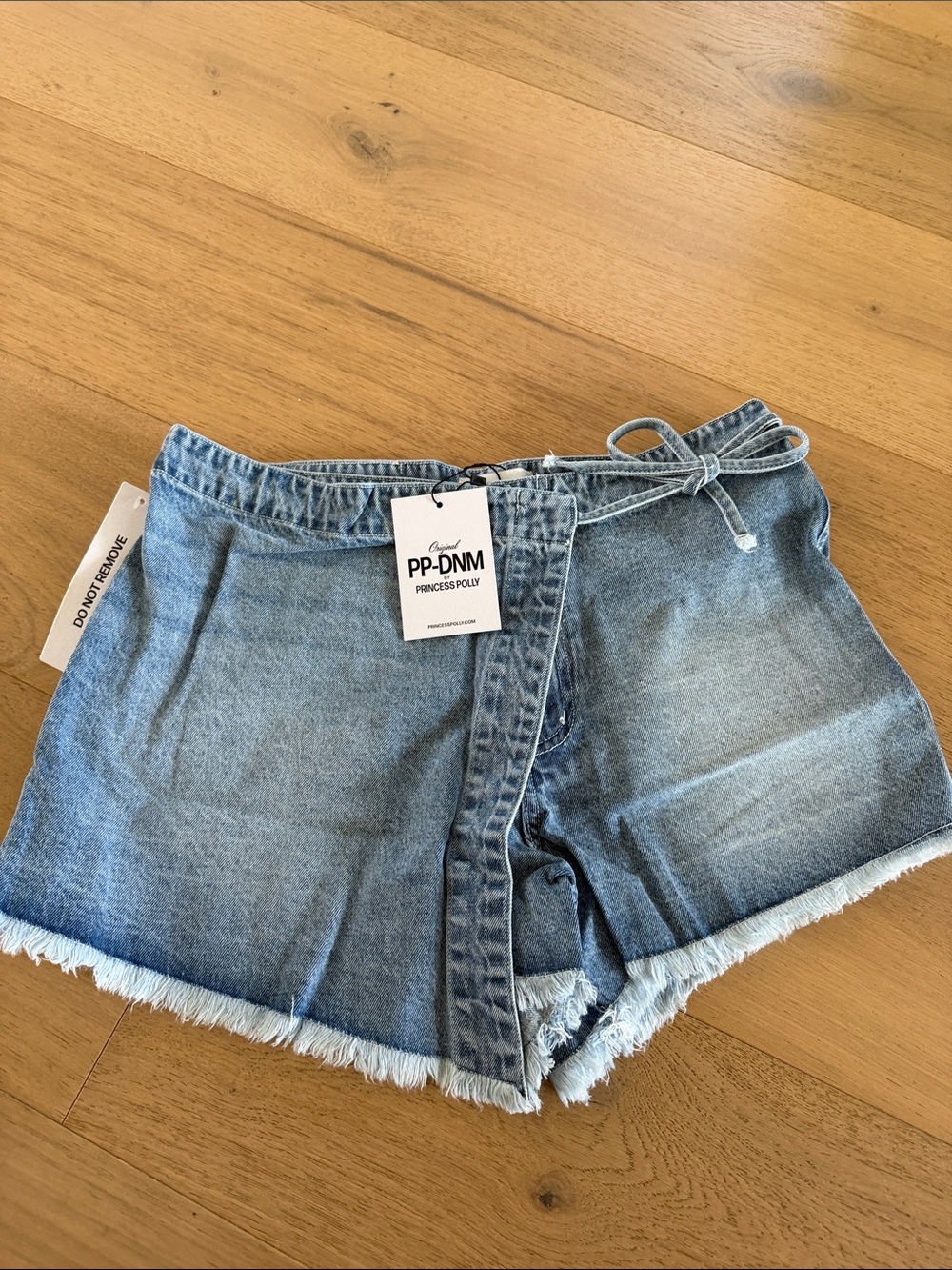 Princess Polly Bowden Skort Light Wash Denim